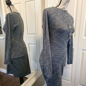 Lululemon Blue-gray Sz 4 Long Sleeve T-Dress